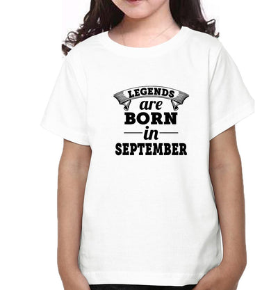 Legends are born in september Half Sleeves T-Shirt For Girls -FunkyTeesClub