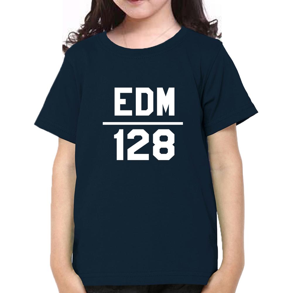 EDM 128 Half Sleeves T-Shirt For Girls -FunkyTeesClub