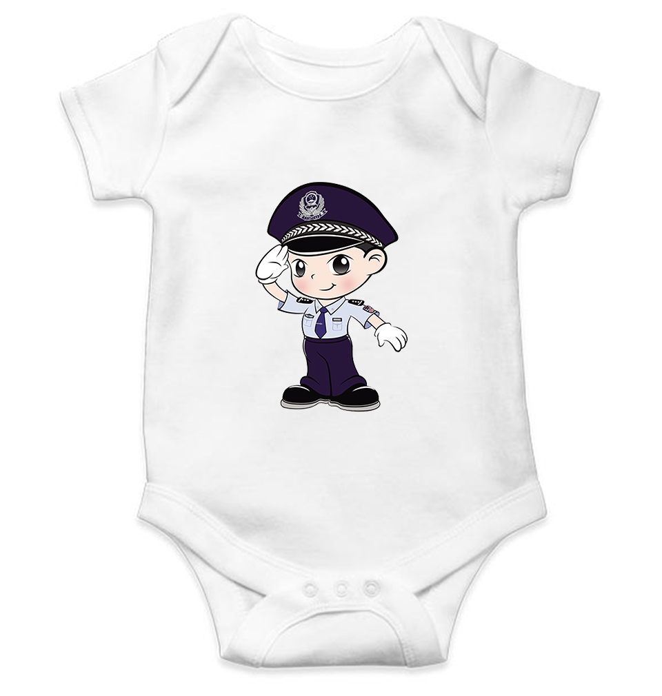 Future Police Rompers for Baby Girl- FunkyTeesClub