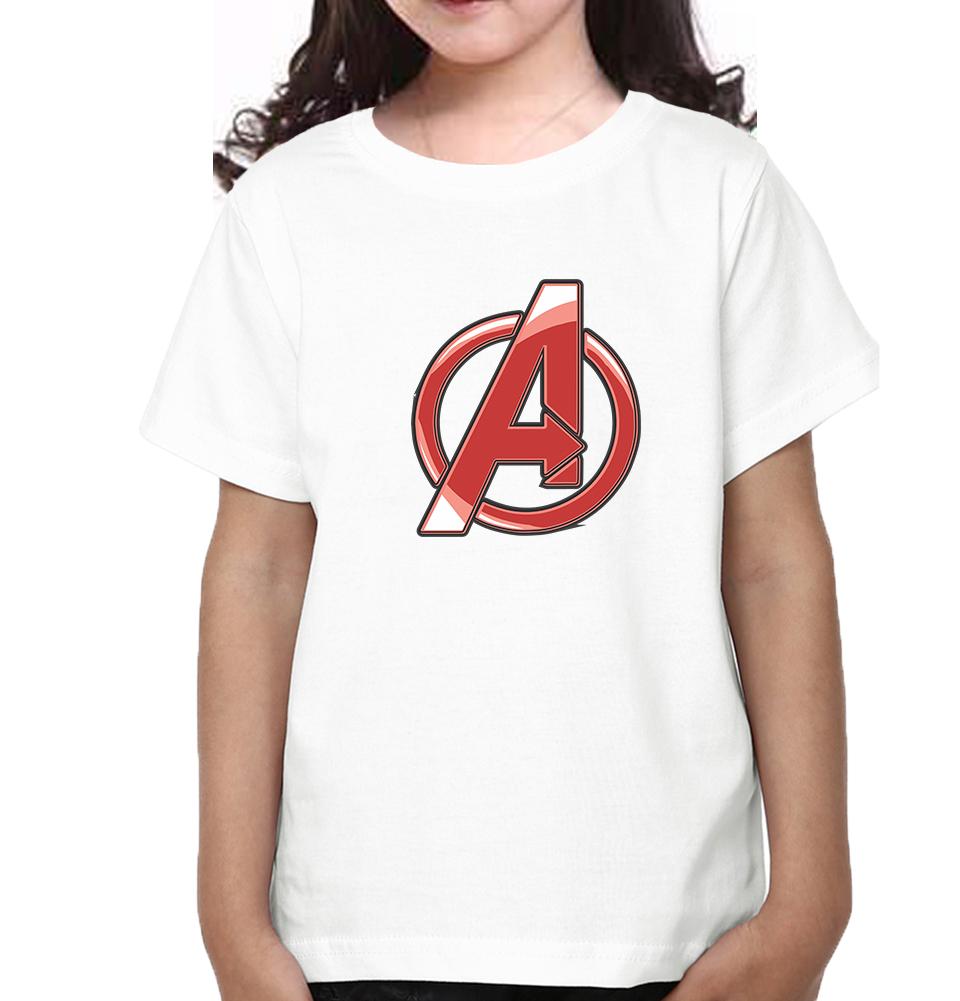 Avenger Logo Half Sleeves T-Shirt For Girls -FunkyTeesClub