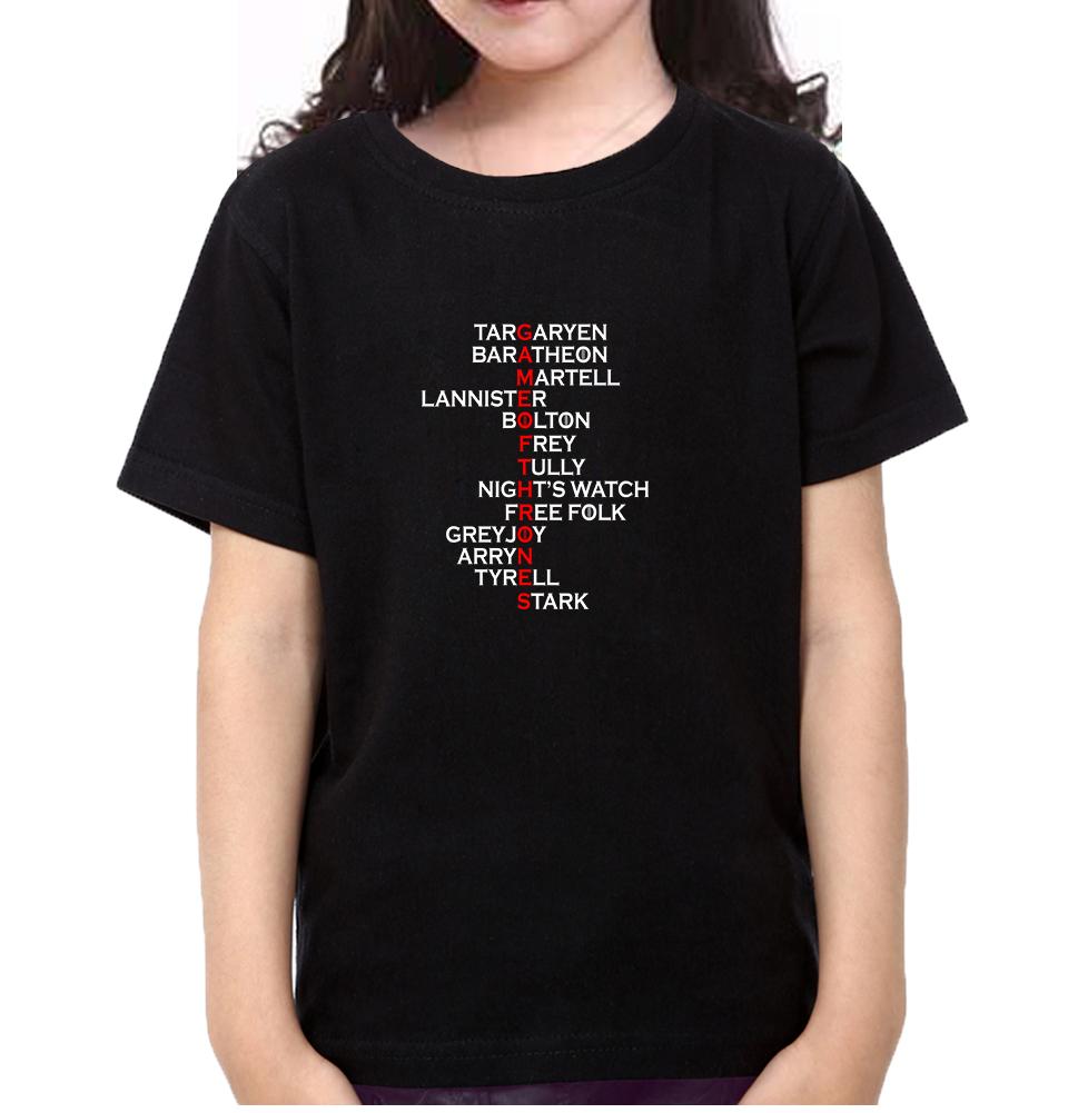 GOT Game Of Thrones Half Sleeves T-Shirt For Girls -FunkyTeesClub