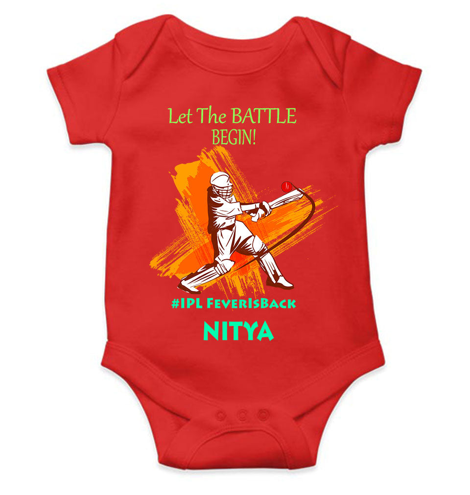 Custom Name IPL Fever Rompers for Baby Girl- FunkyTeesClub