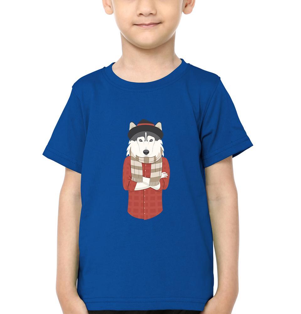 Hipster Wolf Half Sleeves T-Shirt for Boy-FunkyTeesClub