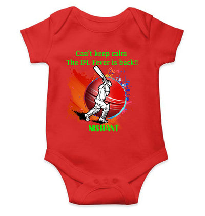 Custom Name Can Not Keep Calm IPL Rompers for Baby Boy- FunkyTeesClub