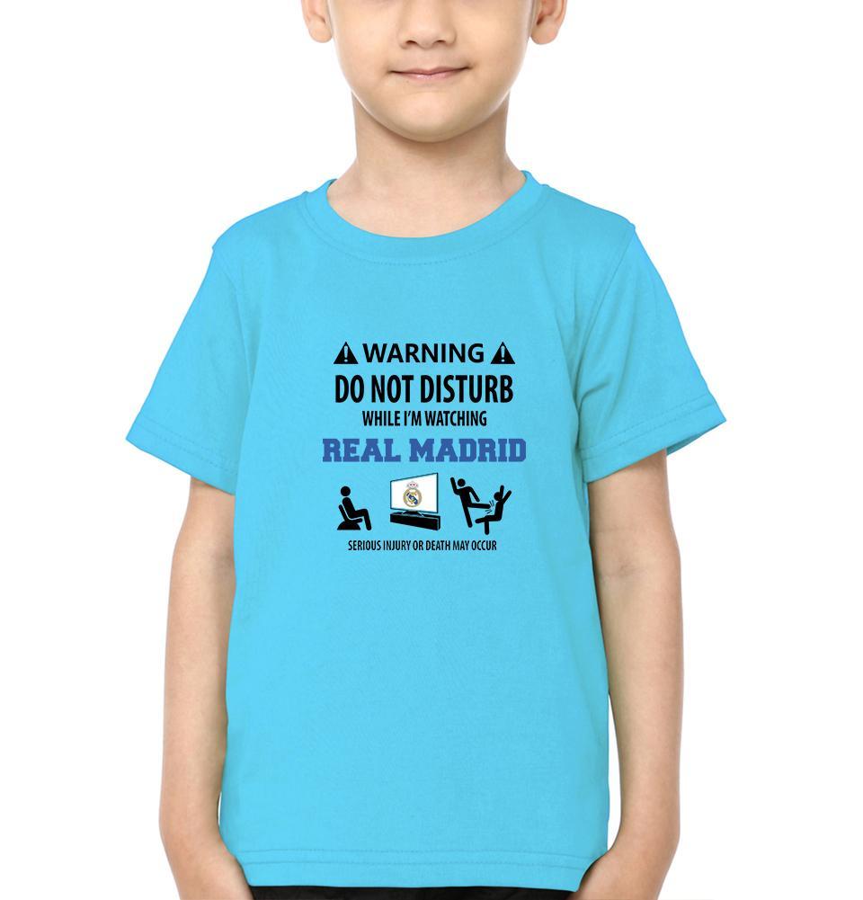 Warning Real Madrid Half Sleeves T-Shirt for Boy-FunkyTeesClub