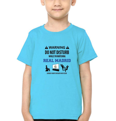 Warning Real Madrid Half Sleeves T-Shirt for Boy-FunkyTeesClub