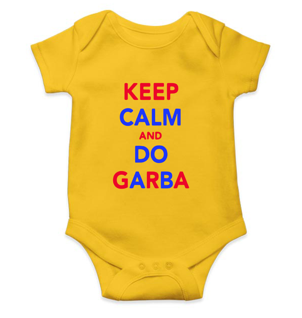 Keep Calm And Do Garbha Rompers for Baby Girl- FunkyTeesClub