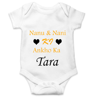 Nanu Nani Ki Ankho Ka Tara Rompers for Baby Boy- FunkyTeesClub