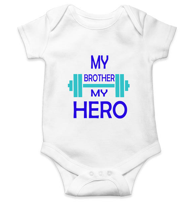 My Brother My Hero Rompers for Baby Boy- FunkyTeesClub