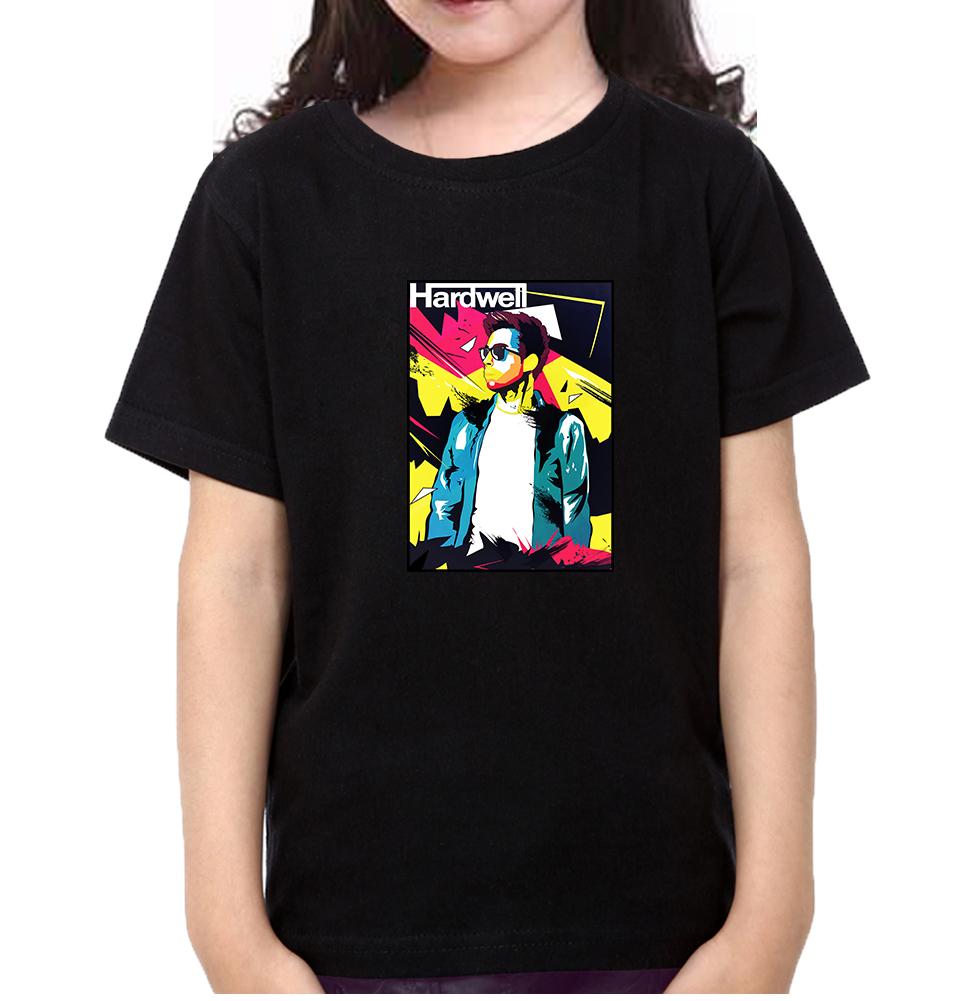 Hardwell abstract Half Sleeves T-Shirt For Girls -FunkyTeesClub