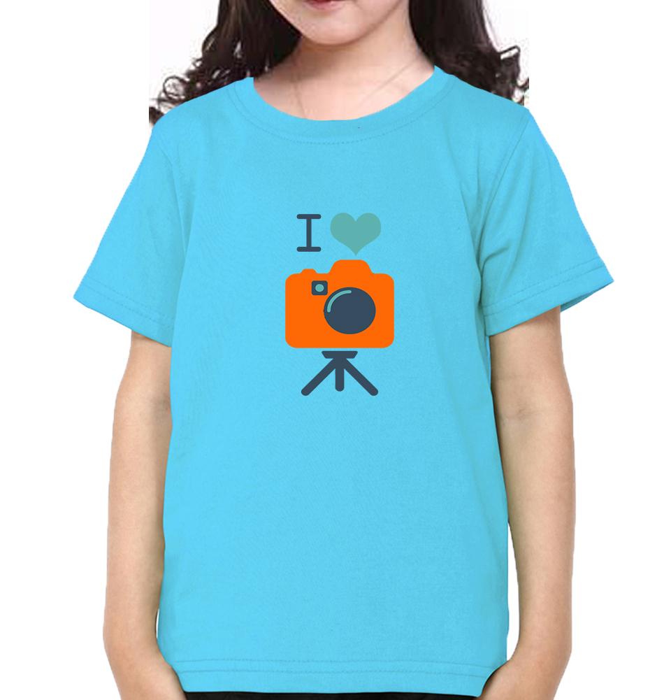 I Love Photography Half Sleeves T-Shirt For Girls -FunkyTeesClub