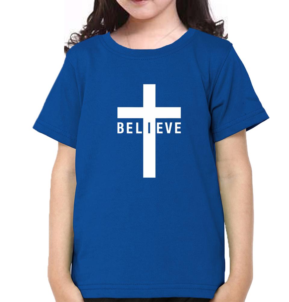 Believe Half Sleeves T-Shirt For Girls -FunkyTeesClub