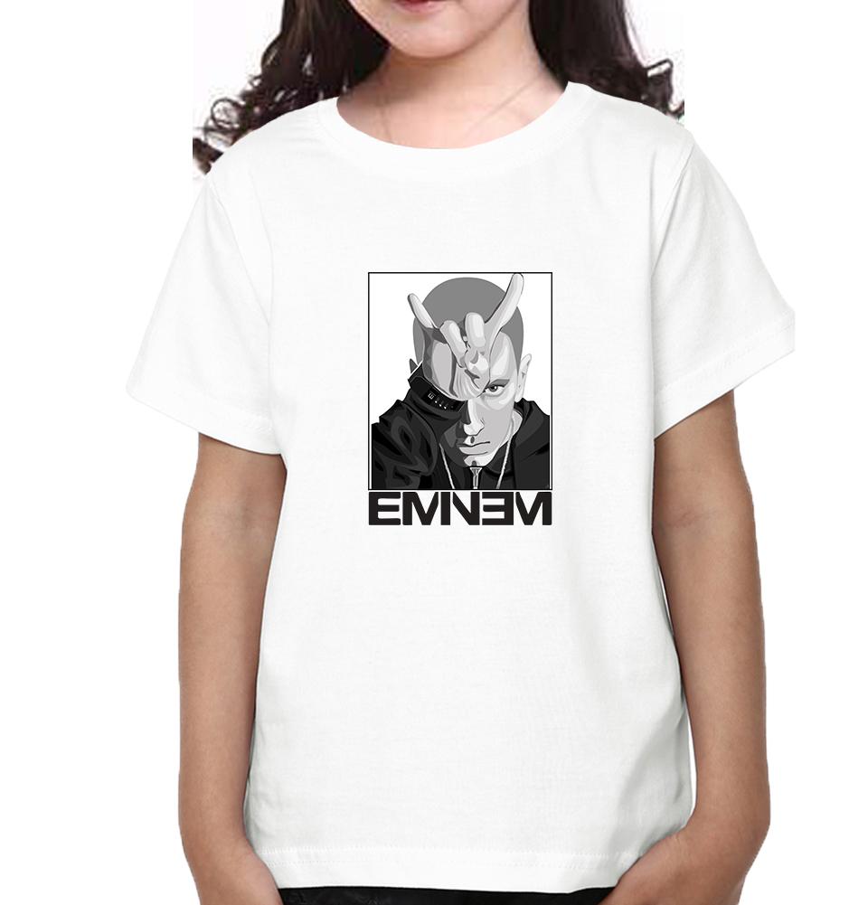 Eminem Half Sleeves T-Shirt For Girls -FunkyTeesClub
