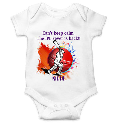 Custom Name Can Not Keep Calm IPL Rompers for Baby Girl- FunkyTeesClub