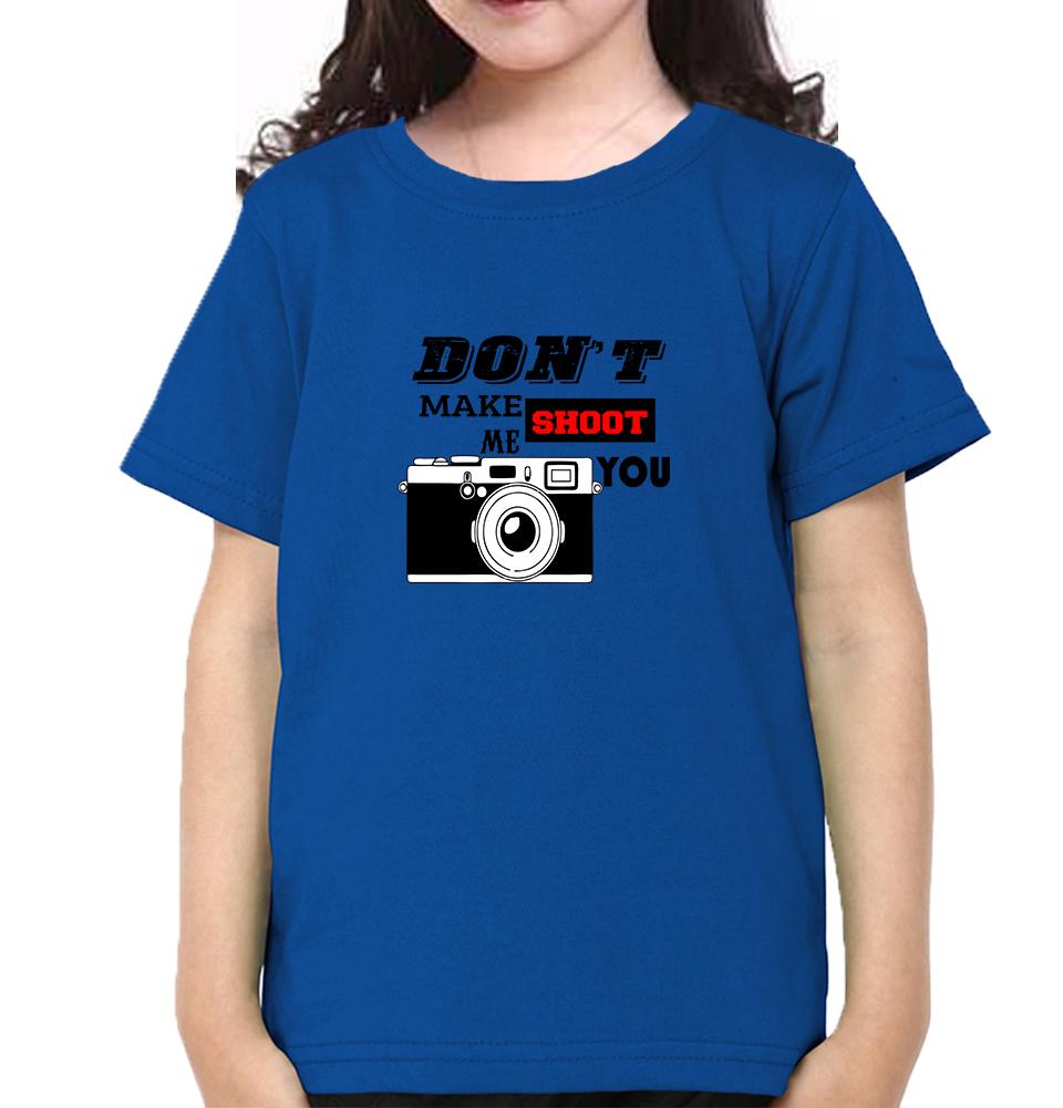 don't make me shoot u Half Sleeves T-Shirt For Girls -FunkyTeesClub