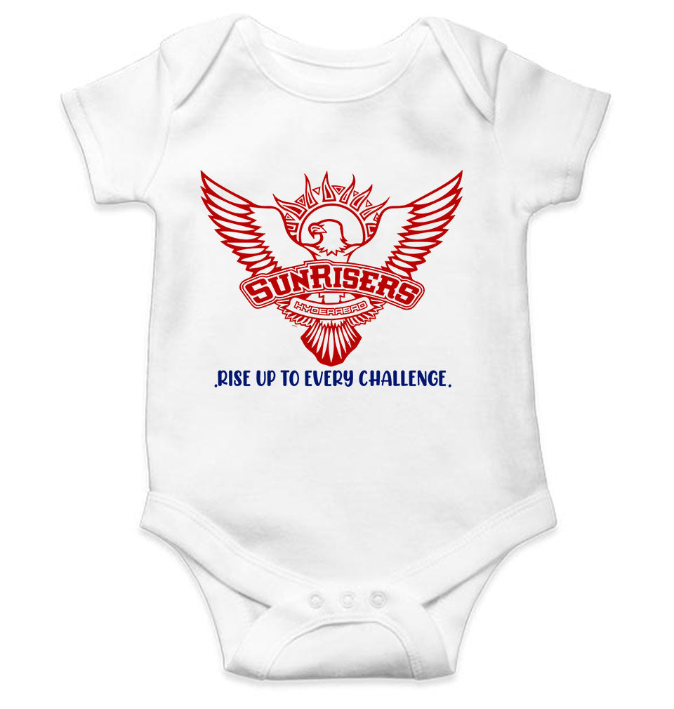 Custom Name IPL SRH Sunrisers Hyderabad Rompers for Baby Girl- FunkyTeesClub