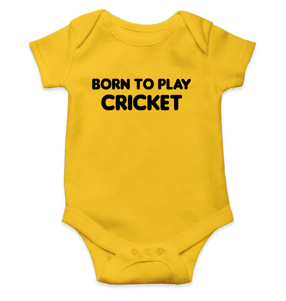 Born To Play Cricket World Cup Cricket Rompers for Baby Boy- FunkyTeesClub