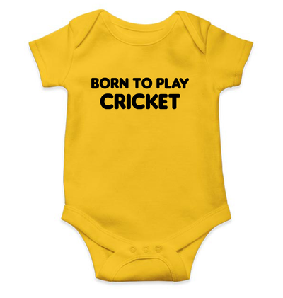 Born To Play Cricket World Cup Cricket Rompers for Baby Boy- FunkyTeesClub