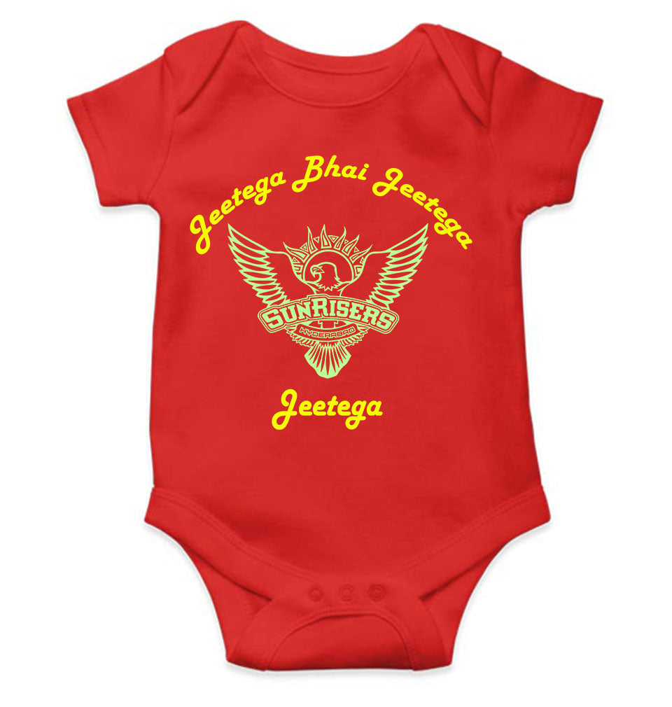 IPL Sunrisers Hyderabad Jeetega Bhai Jeetega SRH Jeetega Rompers for Baby Boy- FunkyTeesClub