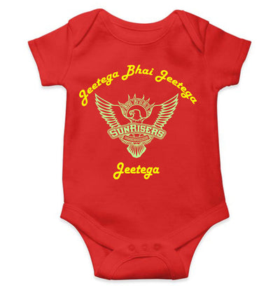 IPL Sunrisers Hyderabad Jeetega Bhai Jeetega SRH Jeetega Rompers for Baby Boy- FunkyTeesClub