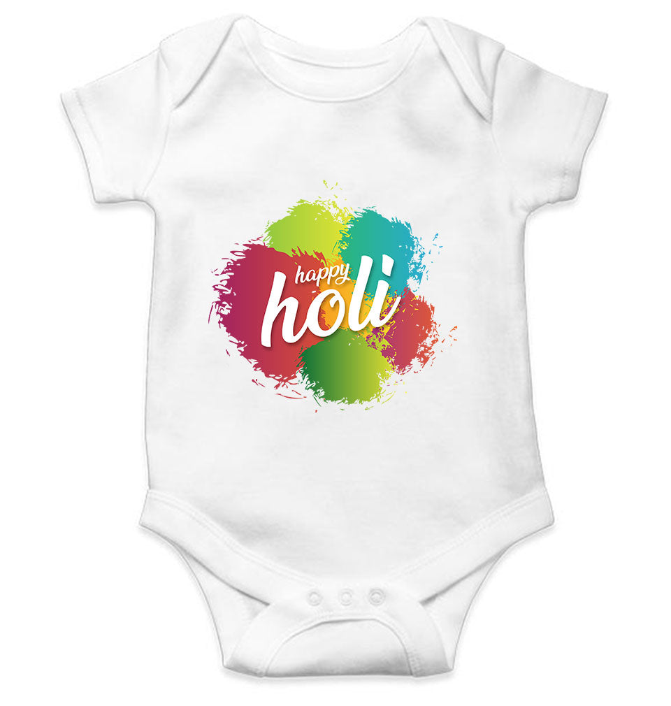Happy Holi Rompers for Baby Boy - FunkyTeesClub