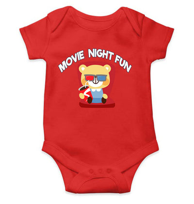 Movie Night Fun Rompers for Baby Girl- FunkyTeesClub