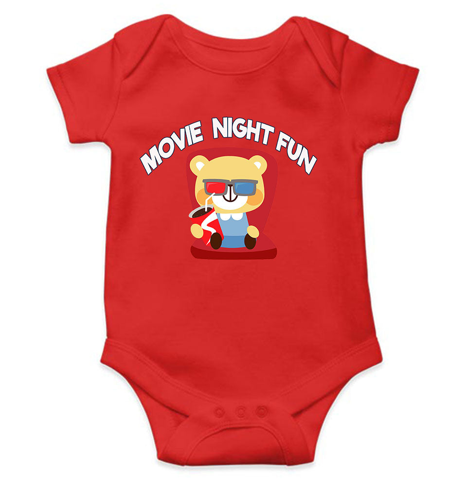 Movie Night Fun Rompers for Baby Girl- FunkyTeesClub