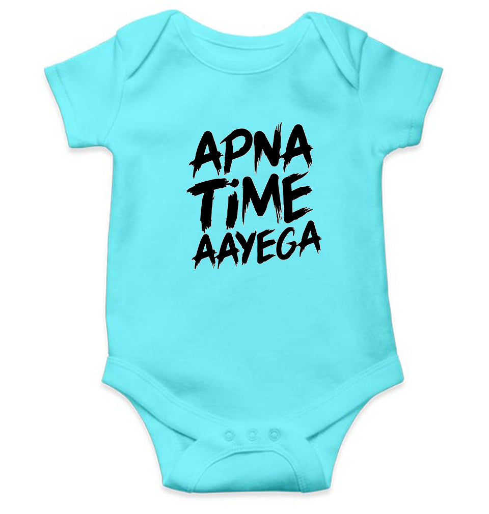 Apna Time Aayega Rompers for Baby Girl- FunkyTeesClub