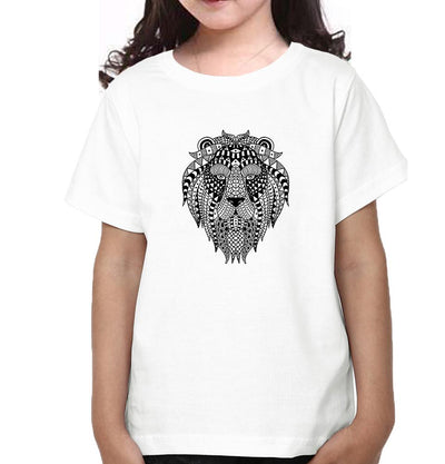 LION Half Sleeves T-Shirt For Girls -FunkyTeesClub
