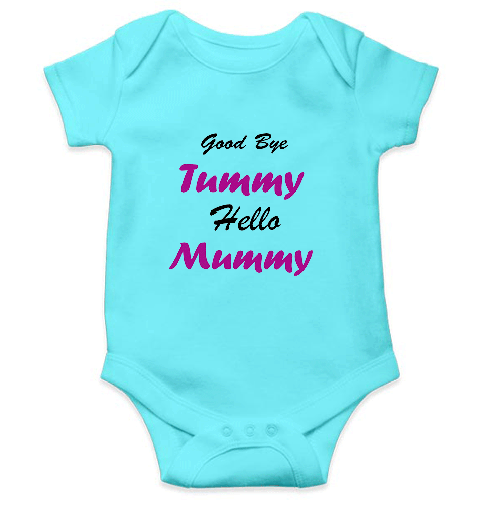 Good Bye Tummy Hello Mummy Rompers for Baby Girl- FunkyTeesClub