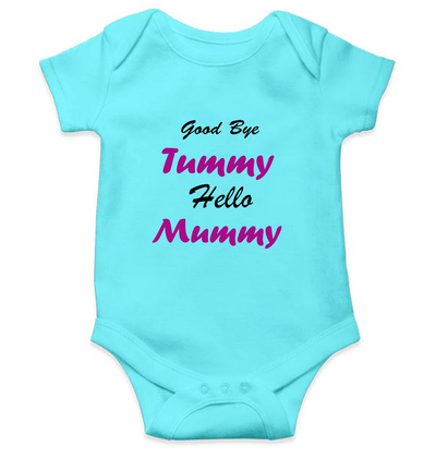 Good Bye Tummy Hello Mummy Rompers for Baby Girl- FunkyTeesClub