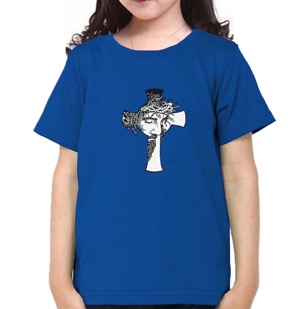 Jesus Half Sleeves T-Shirt For Girls -FunkyTeesClub
