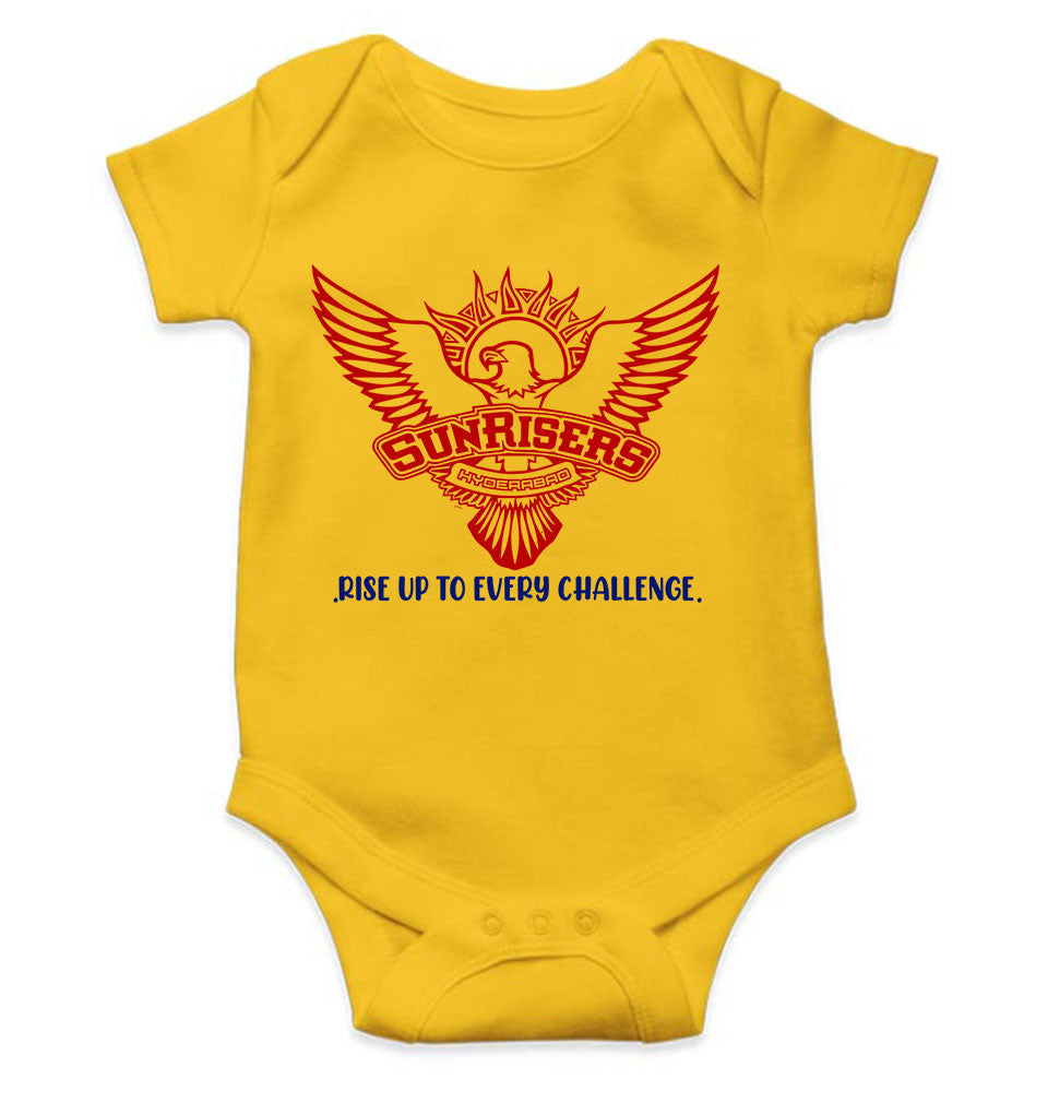 Custom Name IPL SRH Sunrisers Hyderabad Rompers for Baby Boy- FunkyTeesClub