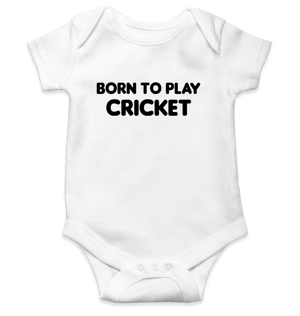 Born To Play Cricket World Cup Cricket Rompers for Baby Boy- FunkyTeesClub