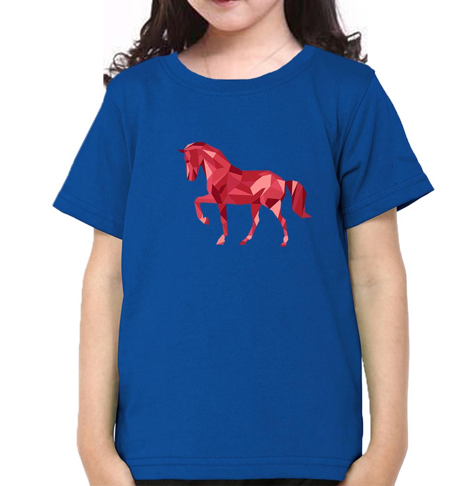 HORSE Half Sleeves T-Shirt For Girls -FunkyTeesClub