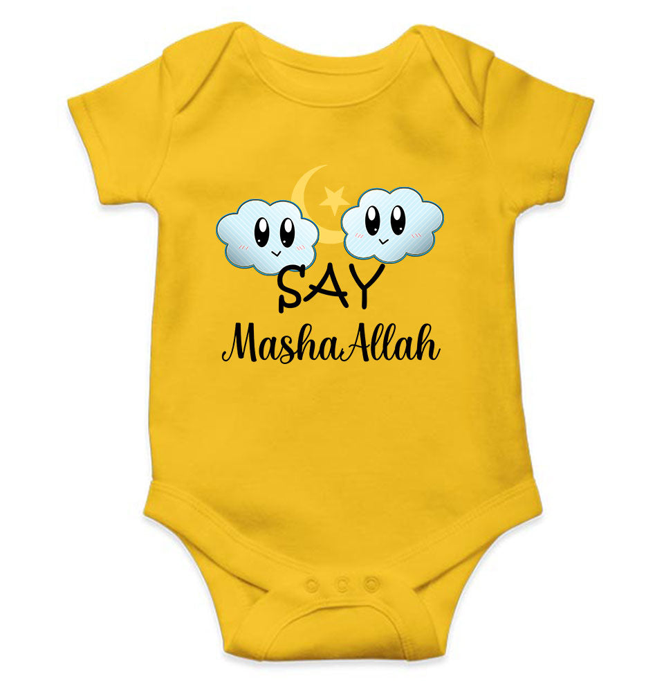 Say MashAllah Rompers for Baby Boy- FunkyTeesClub