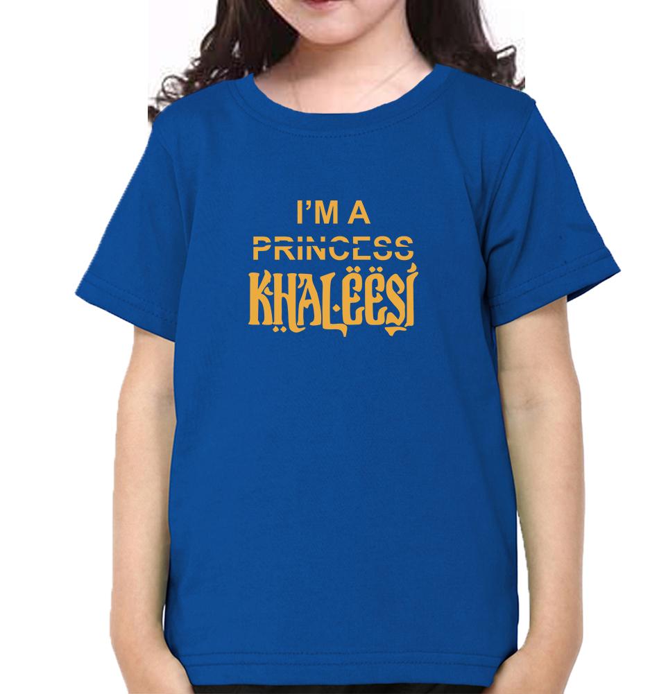 GOT Game Of Thrones I'M Khaleesi Half Sleeves T-Shirt For Girls -FunkyTeesClub