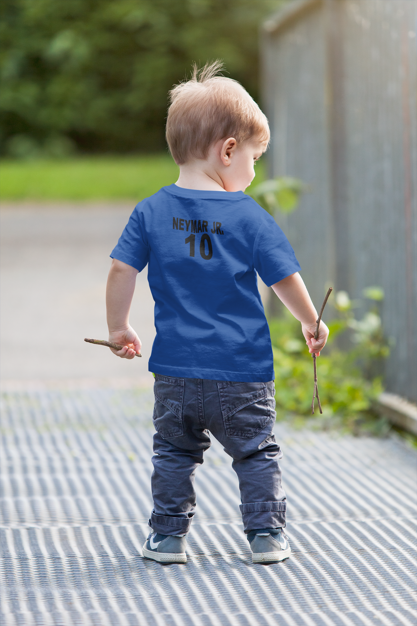 Neymar Jr 10 Half Sleeves T-Shirt for Boy-FunkyTeesClub