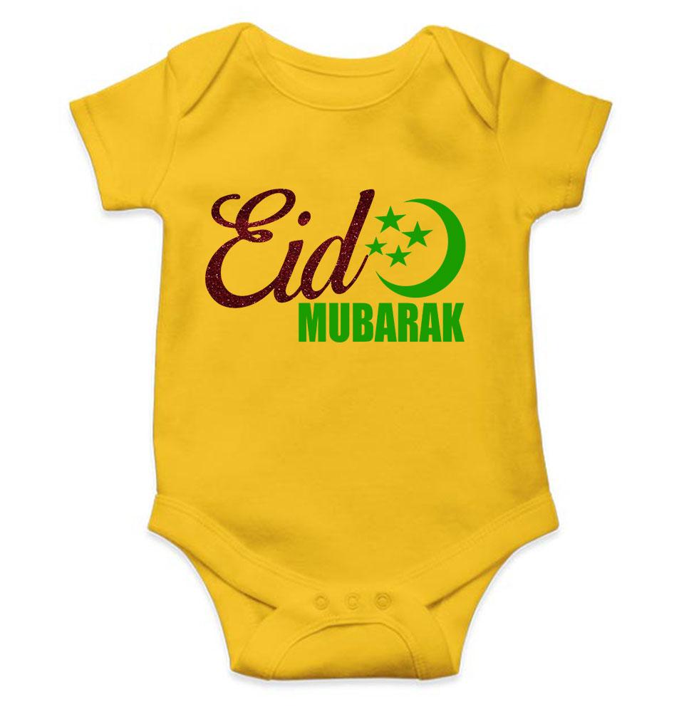 Eid Mubarak Rompers for Baby Girl- FunkyTeesClub