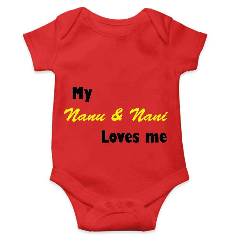 Nanu And Nani Loves Me Rompers for Baby Boy- FunkyTeesClub