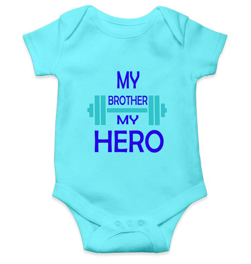 My Brother My Hero Rompers for Baby Boy- FunkyTeesClub