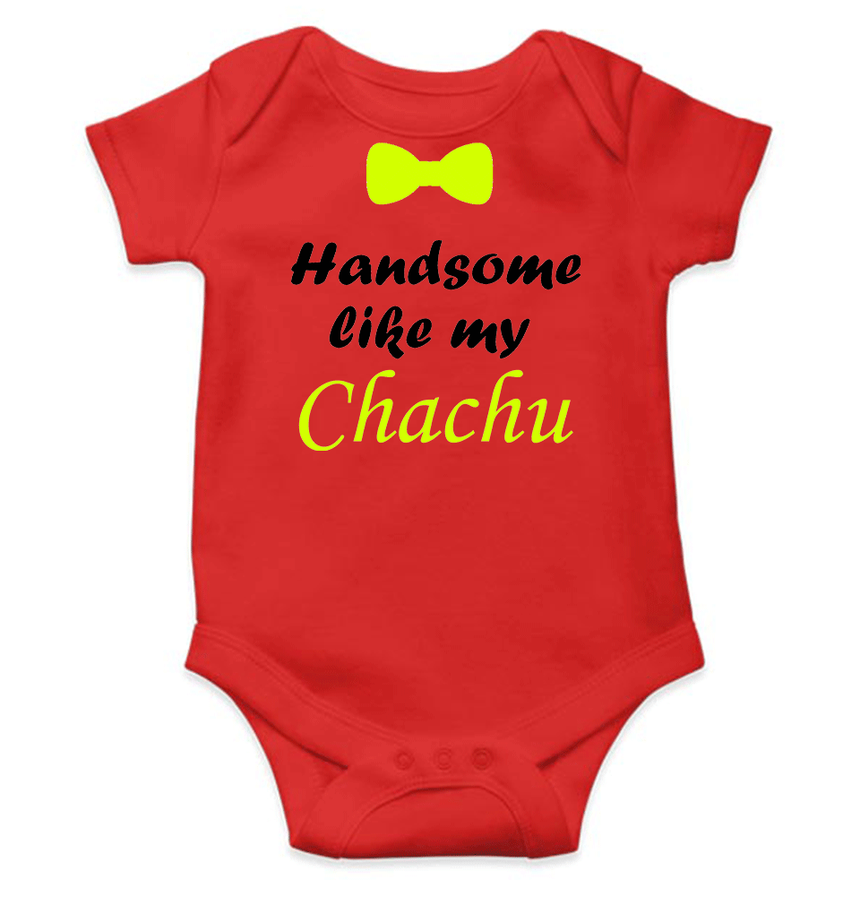 Handsome Like My Chachu Rompers for Baby Boy - FunkyTeesClub