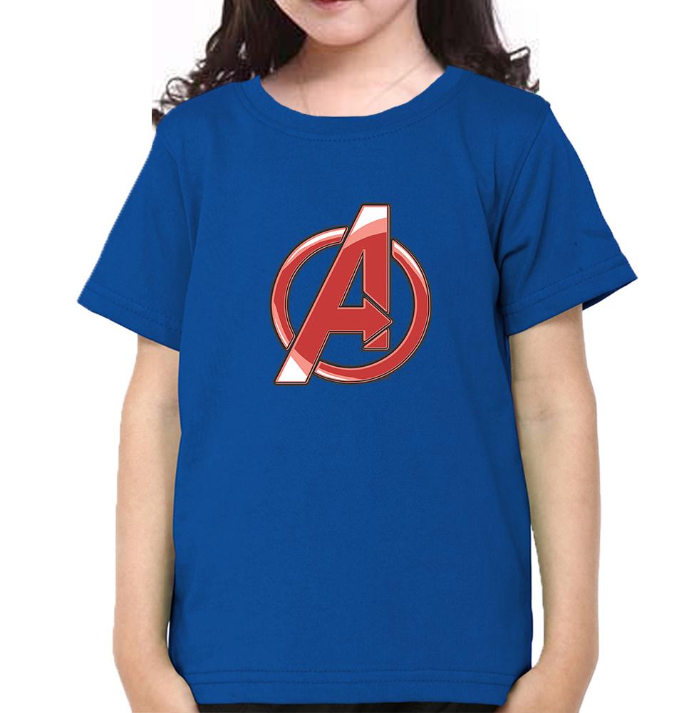Avenger Logo Half Sleeves T-Shirt For Girls -FunkyTeesClub