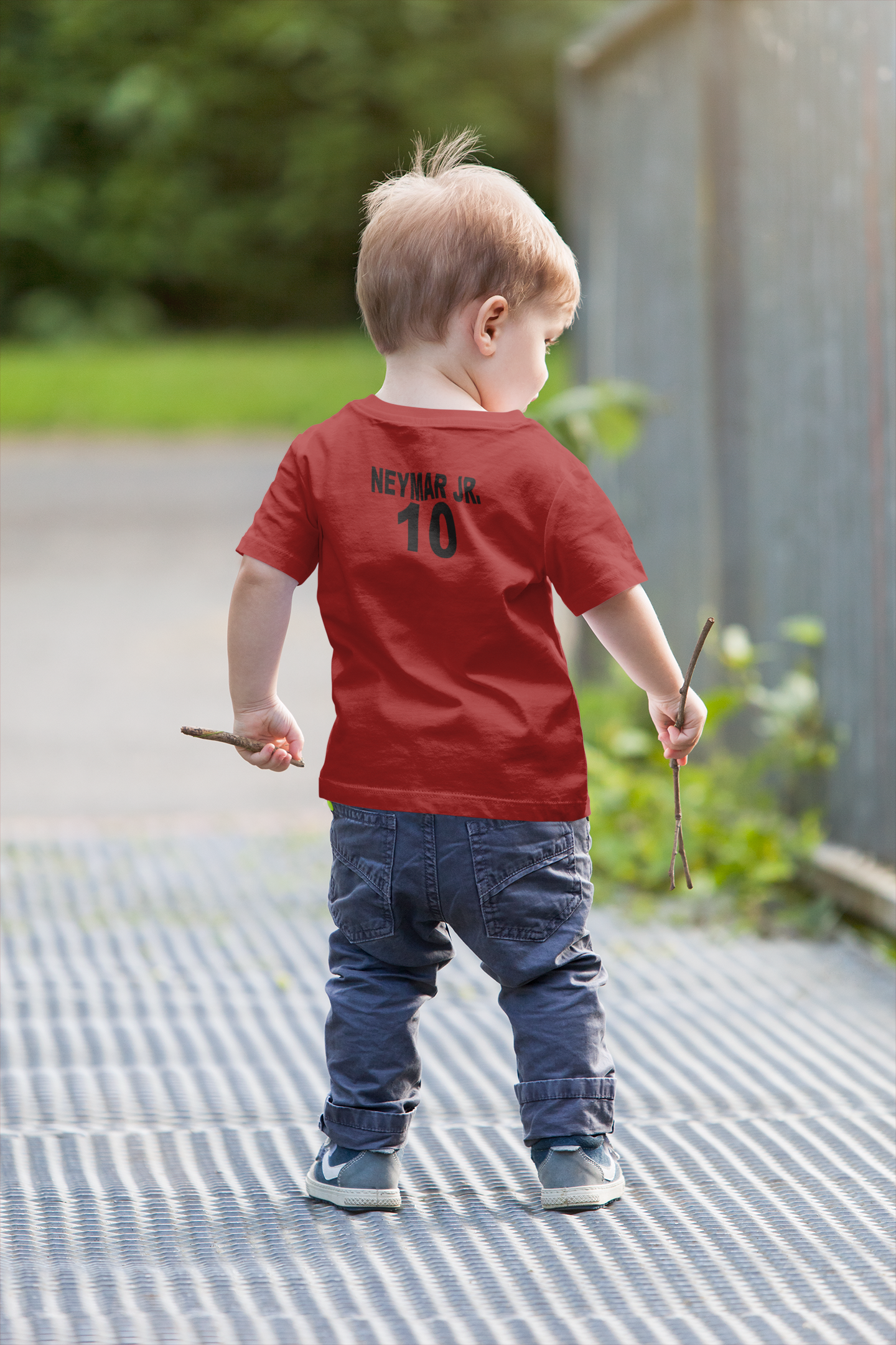 Neymar Jr 10 Half Sleeves T-Shirt for Boy-FunkyTeesClub