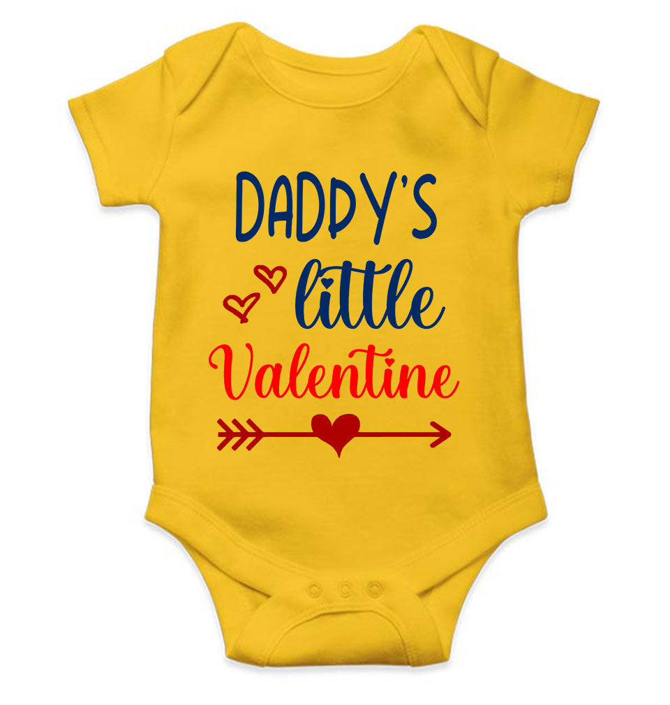 Daddys Little Valentine Rompers for Baby Girl- FunkyTeesClub