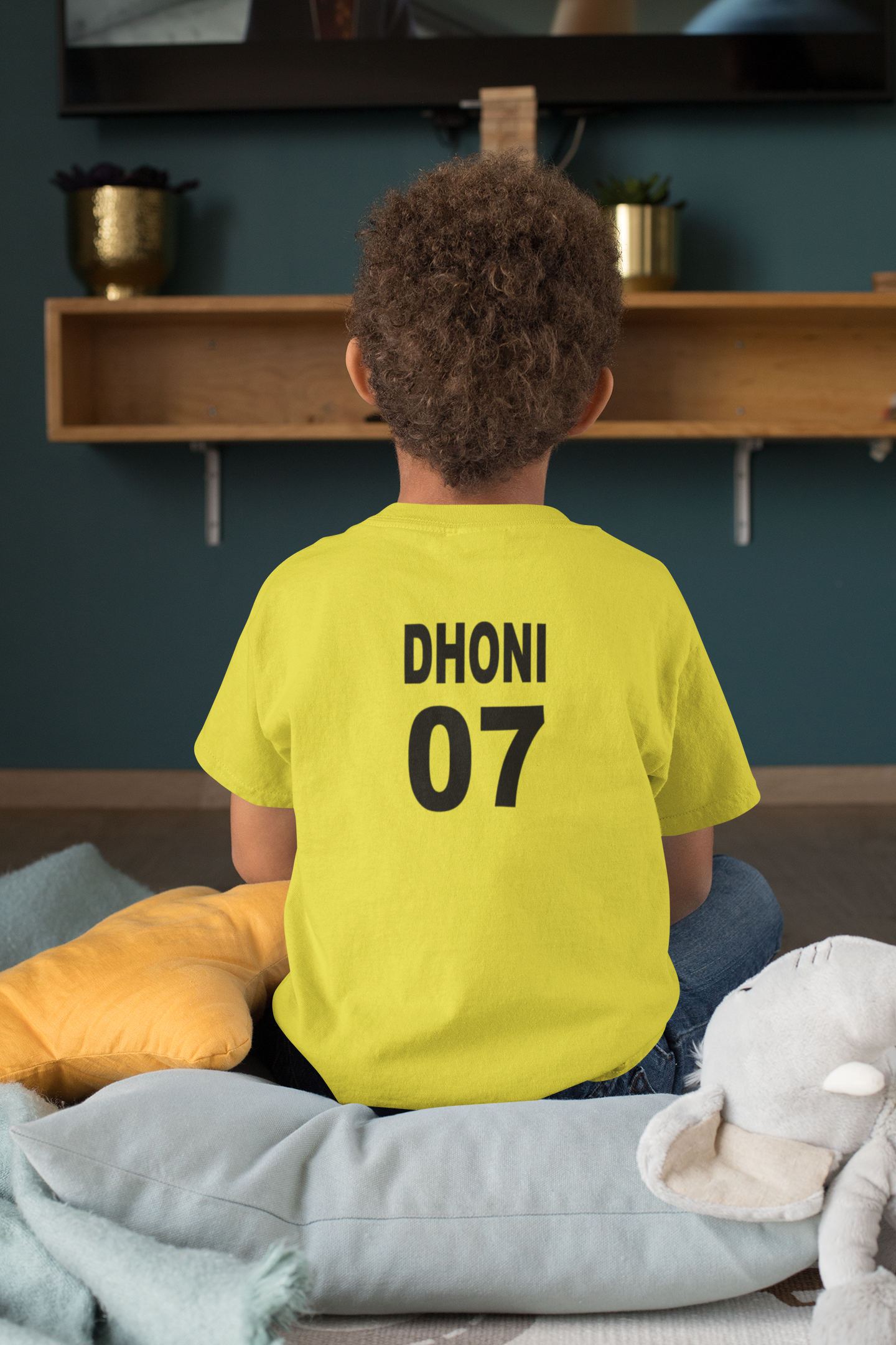 Dhoni 07 Half Sleeves T-Shirt for Boy-FunkyTeesClub