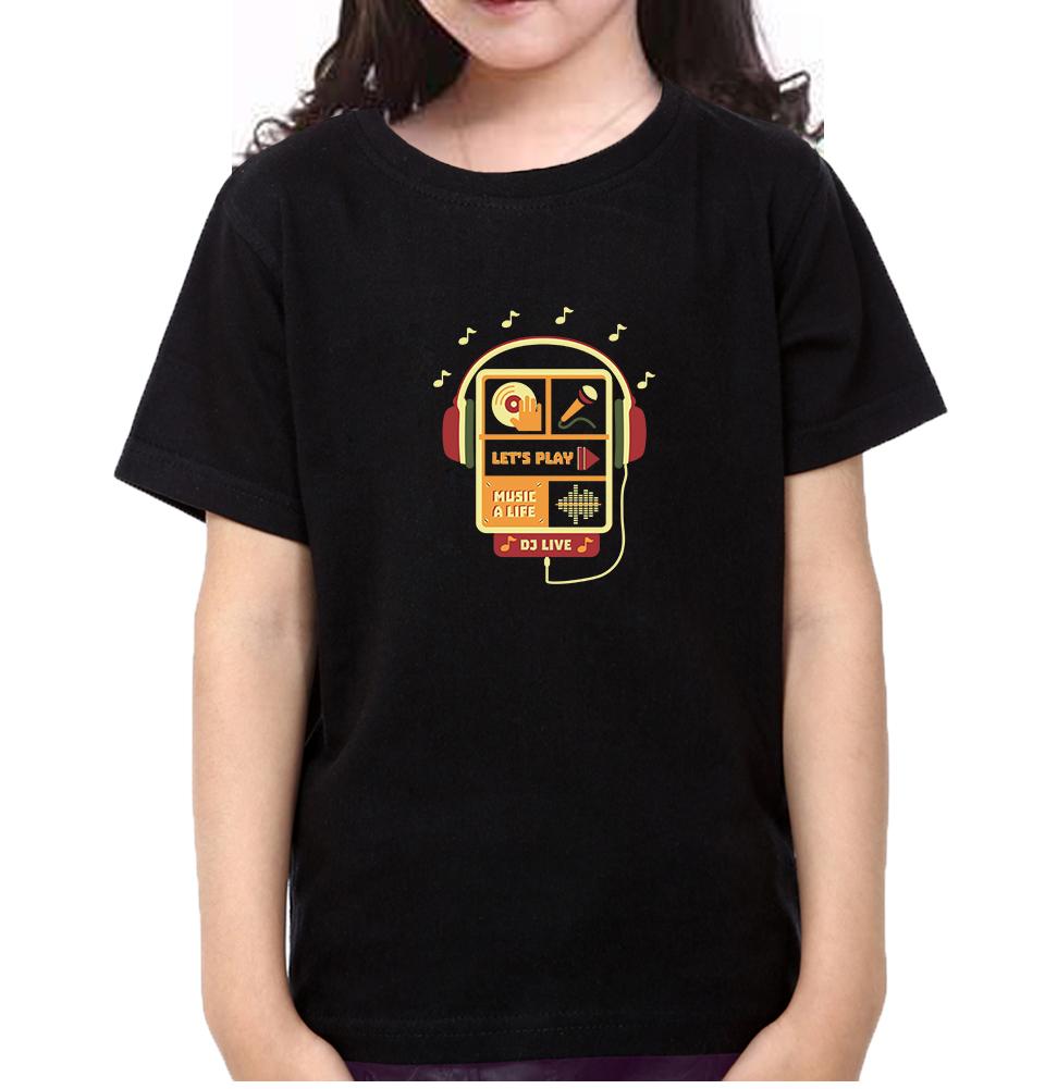 Let's Play Half Sleeves T-Shirt For Girls -FunkyTeesClub