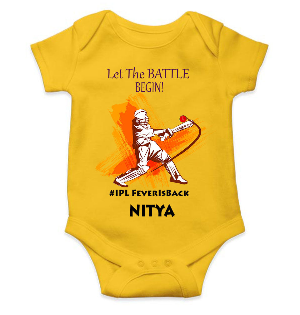Custom Name IPL Fever Rompers for Baby Girl- FunkyTeesClub