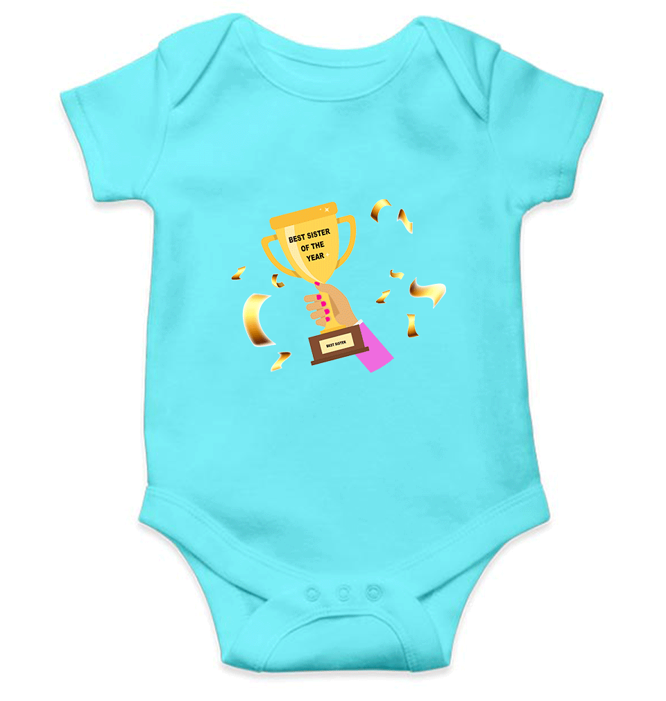 Best Sister Of The Year Rompers for Baby Girl- FunkyTeesClub
