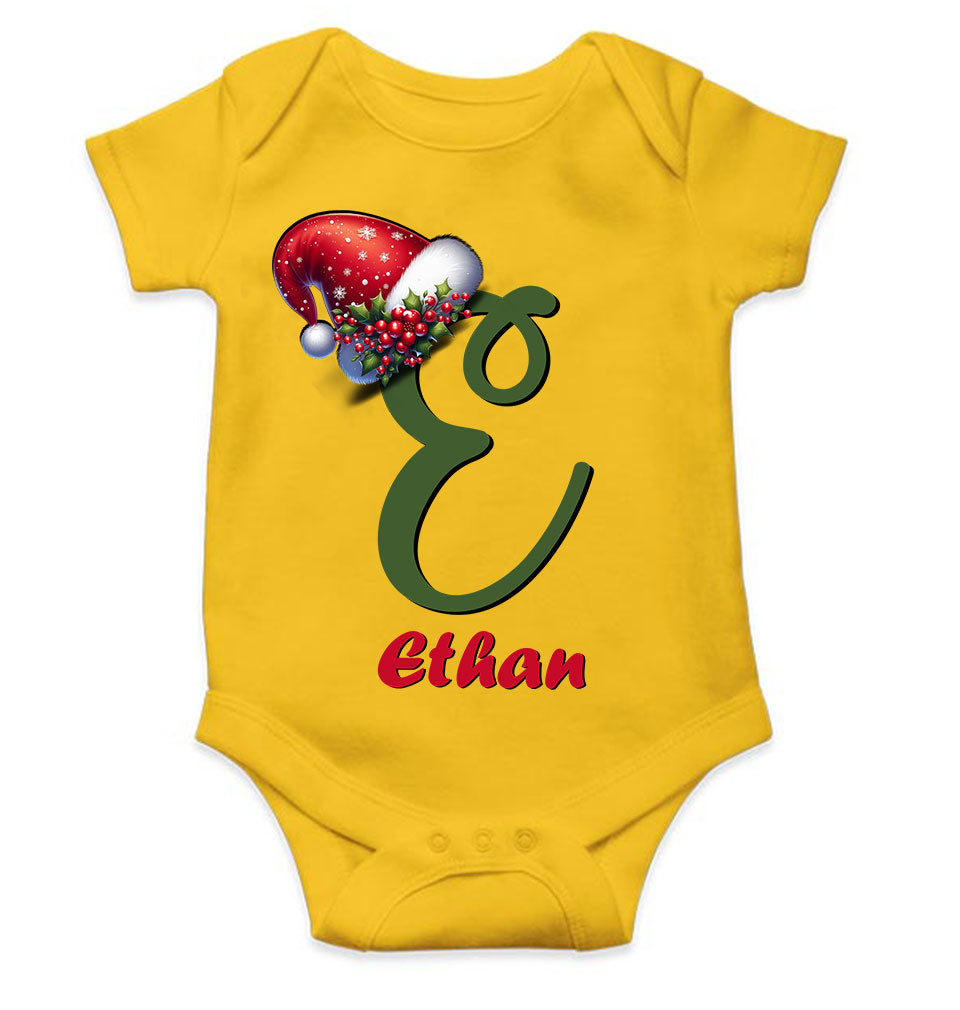 Custom Name Christmas Rompers for Baby Boy- FunkyTeesClub